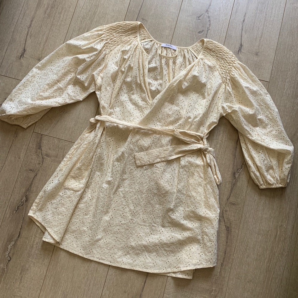 MARYSIA swim eyelet cream  cover up or dress